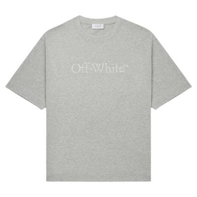 OFF-WHITE™ 情侣装新款珠饰logo装饰短袖T恤