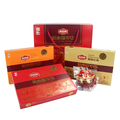 俄式哈尔滨红肠礼盒装蒜香肠
