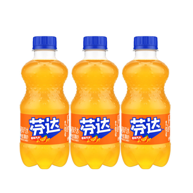 芬达可口可乐300ml橙味汽水迷你小瓶装碳酸饮料夏季饮品整箱批发