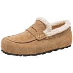 EBLAN/伊伴复古加绒勃肯鞋女2025秋冬新款内增高毛毛保暖乐福棉鞋