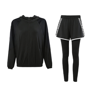 跑步运动女长袖套装秋冬晨跑服户外专业加厚加绒2025新款健身衣服