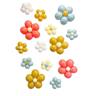 花朵造型气球梅花夹子生日布置幼儿园开学季典礼装扮教室氛围布置