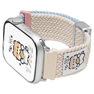 适用iwatchs11手表带编织磁吸s10苹果智能applewatch9/8女款iwatchse3新品腕带s7高级感专用小众ultra3