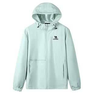 骆驼运动连帽外套男女情侣2026春季户外夹克防泼水户外登山服外套