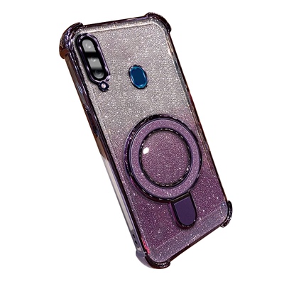 适用三星A10S软壳闪粉磁吸支架