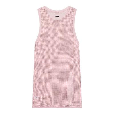 i.t GROUNDZERO修身休闲网格镂空连衣裙子女中长款宽松夏季新款