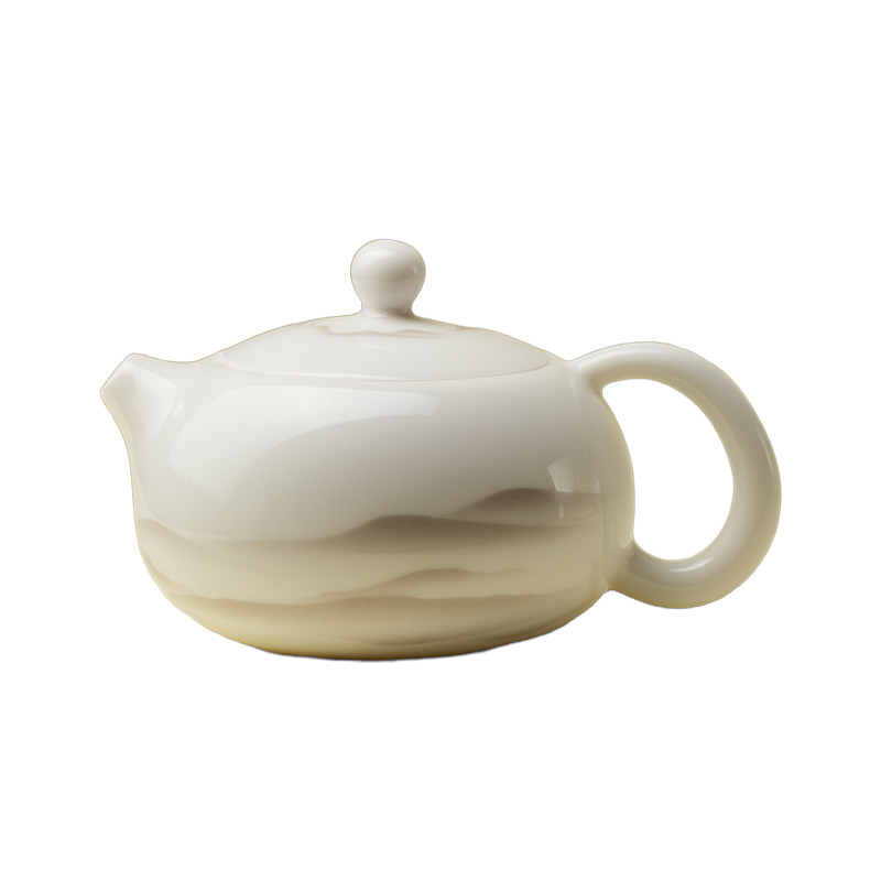 束刻 全自动烧水壶一体茶盘功夫茶具套装高档羊脂玉瓷家用泡茶台