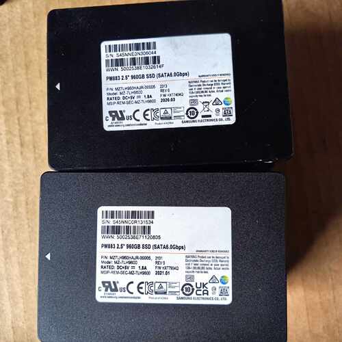 【请询价】PM883 960G 2.5寸SATA企业级固态硬盘