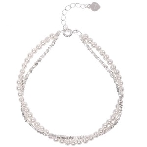 仿碎银珍珠手链女生2025新款高级感气质手串轻奢小众精致闺蜜手饰