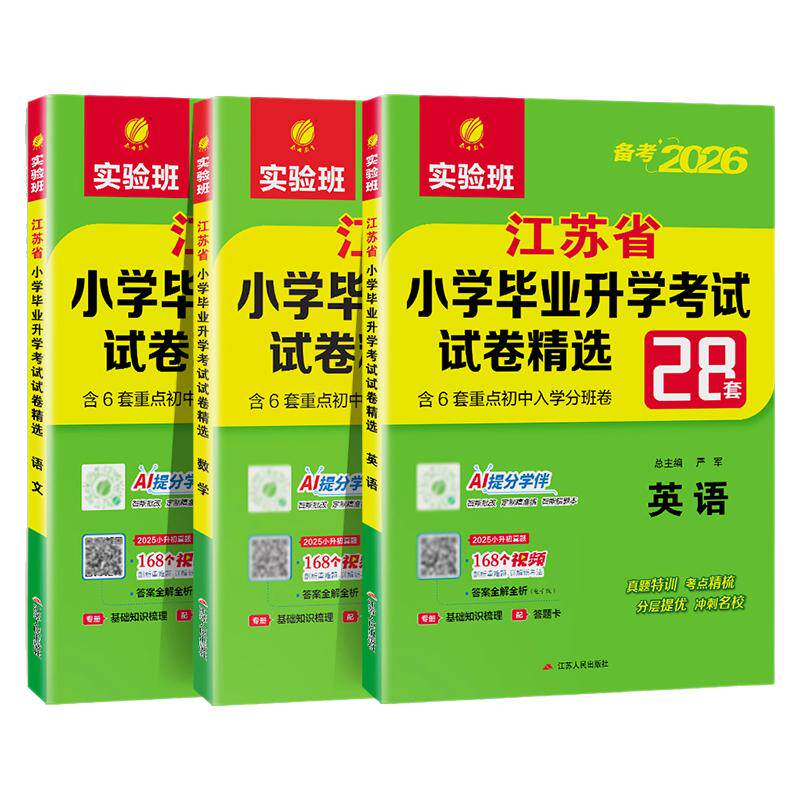 2026小升初升学语文数学英语 2025江苏省十三大市小学毕业升学考试真题试卷精选考必胜28套卷小升初真题卷总复习辅导书分班活页卷