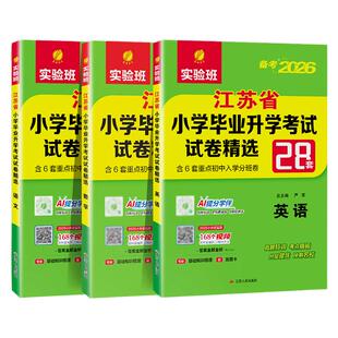 2026小升初升学语文数学英语 2025江苏省十三大市小学毕业升学考试真题试卷精选考必胜28套卷小升初真题卷总复习辅导书分班活页卷