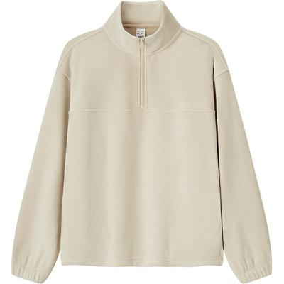 森马情侣半开襟绣花摇粒绒卫衣男