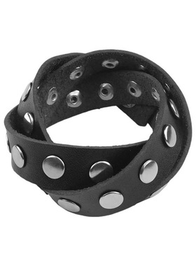 平圆铆钉潮酷摇滚风三圈朋克手链