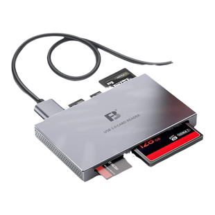 沣标USB3.0高速读卡器多合一CF SD CFE存储卡USB内存卡XQD万能TF多功能适用佳能尼康单反相机索尼cfa电脑原装