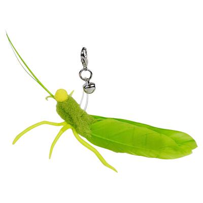 田田猫羽毛铃铛昆虫蚱蜢钢丝杆伸缩杆逗猫棒替换装替换头猫咪玩具