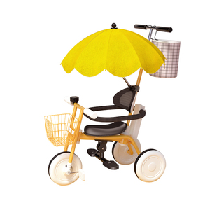 日本无印儿童三轮车脚踏车宝宝手推车1-3-5岁ins潮小孩童车自行车