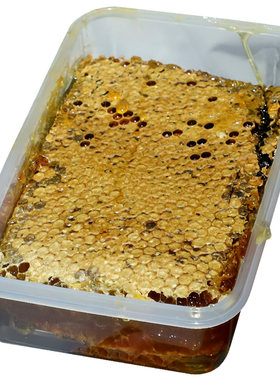 野生蜂巢蜜天然木桶土蜂蜜老巢蜜