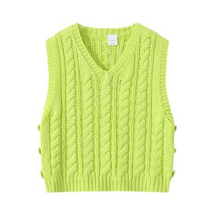 植木男童马甲2026春新款中大童针织V领毛衣背心儿童马甲童装