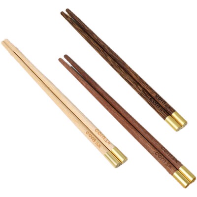 玉米福字筷儿童专用实木筷