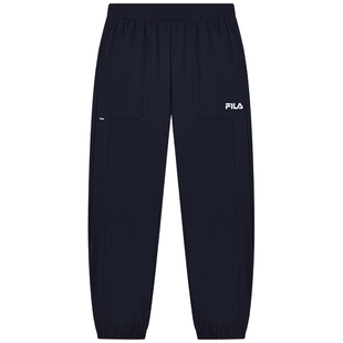 FILA 斐乐官方男士针织长裤2024秋季新款时尚舒适休闲收口运动裤