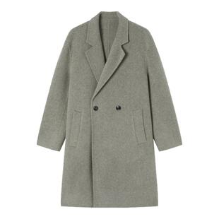 【商场同款】流石男装中长款绵羊毛大衣男2025年冬季新款高端毛呢