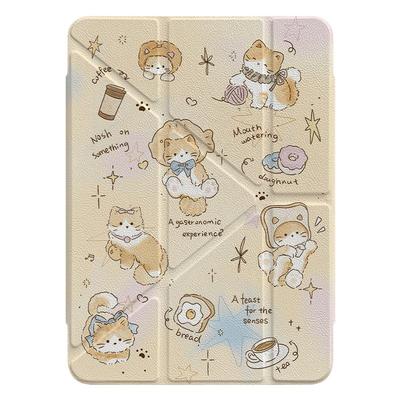 涂鸦玩耍小猫咪适用苹果平板壳