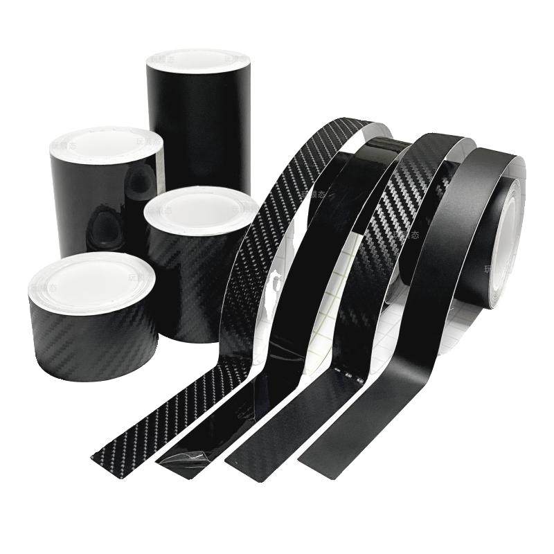 汽车改色膜遮盖划痕改装钢琴黑亮条黑化内饰中控车身顶贴纸