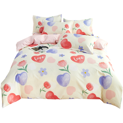 四件套纯棉简约床单网红款