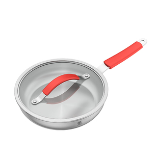 莱德斯【爆款升级】316L不锈钢一体成型煎锅家用煎蛋煎牛排丝带锅
