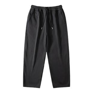 GOGOSOON男装纯棉日系直筒休闲裤春秋新款宽松高级感潮流阔腿慵懒