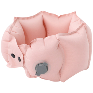 按压充气u型枕旅行便携不歪脖护颈脖枕围脖长途飞机高铁睡觉神器