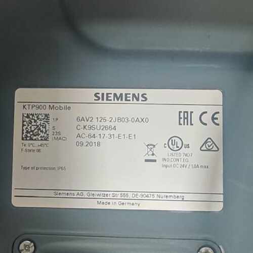 溢价- 6AV2 125-2JB03-0AX0 触摸屏示教器