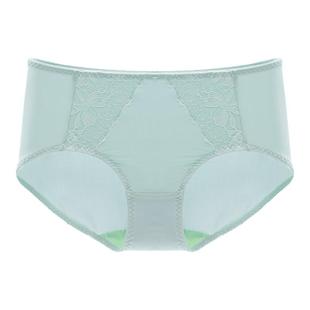 爱戴纯棉内裤女夏季薄款蕾丝拼接亲肤透气宽松大码三角裤子三条装