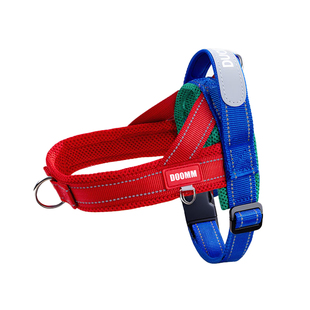 背心式项圈狗狗牵引绳马鞍胸背带可调节夏透气防挣脱遛狗绳子脖套