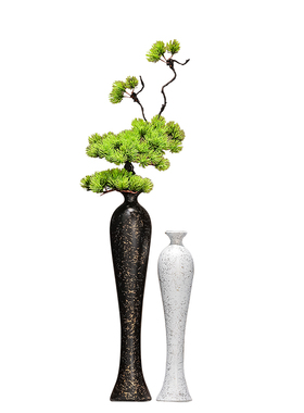 入户玄关进门插花花瓶摆件电视柜酒柜装饰品迎客松创意细长客厅高