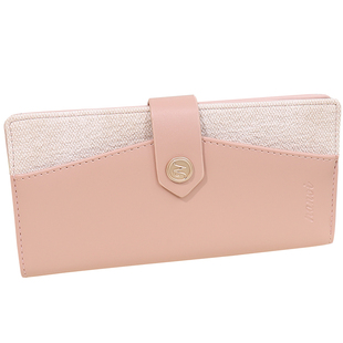 长款钱包2025新款撞色多卡位钱包高级感时尚女款零钱包卡包二合一