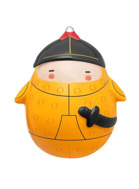 宫廷宝贝故宫文创八旗娃娃不倒翁