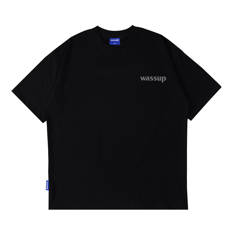 WASSUP国潮重磅字母短袖t恤情侣