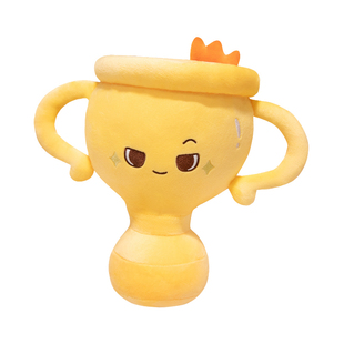 可爱奖杯玩偶毛绒玩具公仔男友奖状抱枕娃娃公司员工奖品礼物定制