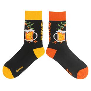 潮袜AB袜创意中筒棉袜文字袜男女袜个性搞笑袜子朋克养生枸杞啤酒