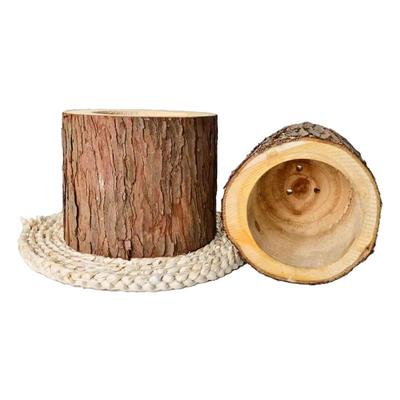 树桩木雕花盆原生态实木