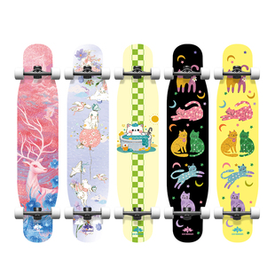 冰龙专业长板女生平花舞板初学者滑板DC刷街代步枫木+玻纤+竹