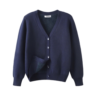 定制团体工作服刺绣logo冬季一体绒加厚款毛衣外套针织开衫女外搭