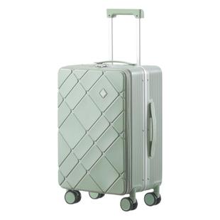 ELLE前开盖大容量铝框行李箱能装结实拉杆箱旅行箱出国留学密码箱