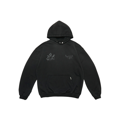 REPRESENT手绘纯种赛马印花卫衣