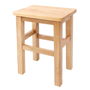 实木方凳加厚款家用原木45cm凳子矮凳新中式经济饮食学生板凳木凳