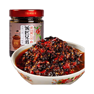 饭匹兄弟野山椒豆豉辣椒酱下饭菜拌饭酱豆豉酱蒸炒酱