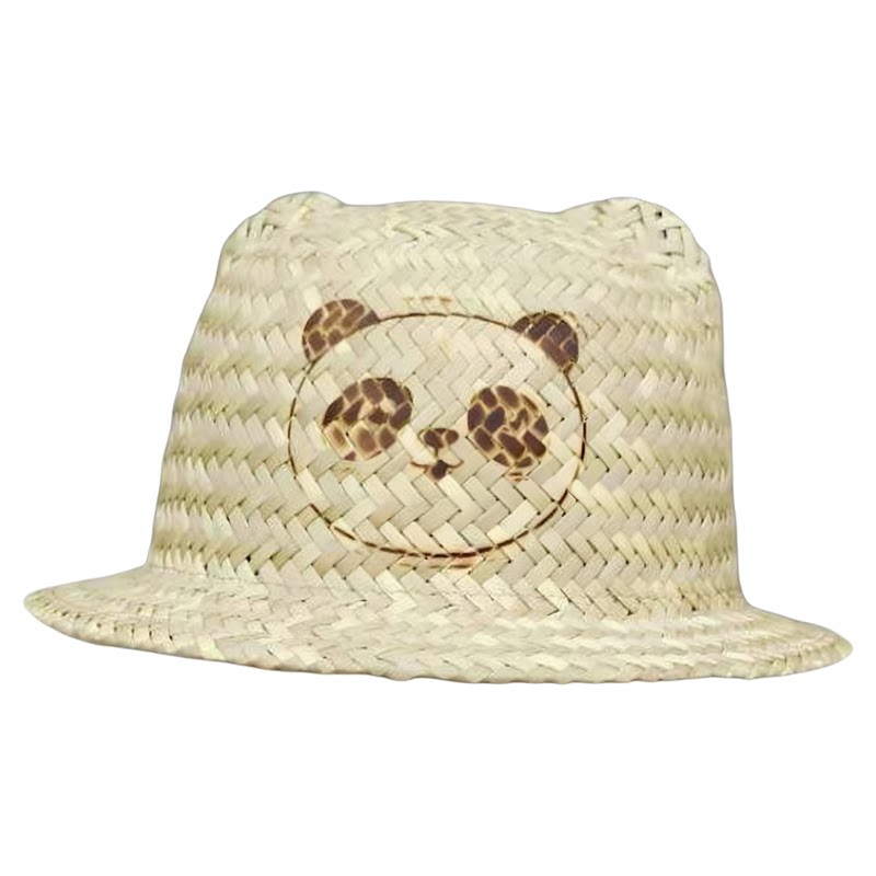 熊猫灯芯草帽旅游纪念品遮阳帽