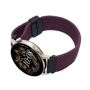 适用华为GT3表带gt5/6手表女款烟紫色watch5编织尼龙3pro磁吸扣gt4女生FIT3运动男士2智能FIT4高级感秋冬腕带