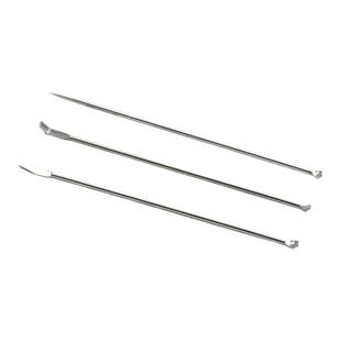 三爱思不锈钢微量药勺平头弯头四氟镊子小药匙称量勺试剂勺小勺子双头一勺一铲刮勺大小取样勺生物化学器材